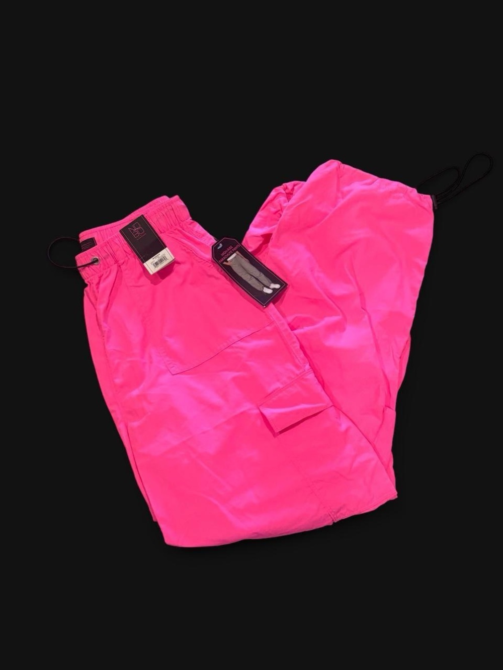 NWT Juniors No Boundaries hot pink parachute pants size S